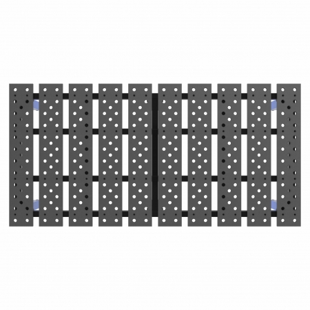 D-28 2D SLOTTED MODULAR WELDING TABLE 2450mm x 1200mm x 750/900